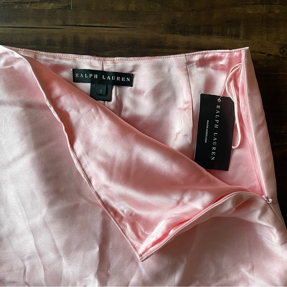 RALPH LAUREN Black Label Silk Pink Barbiecore Two-Piece Skirt Suit Women size 6 - Picture 9 of 14